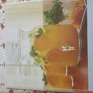Sur La Table bubble Glass Dispenser Beverage Jar New